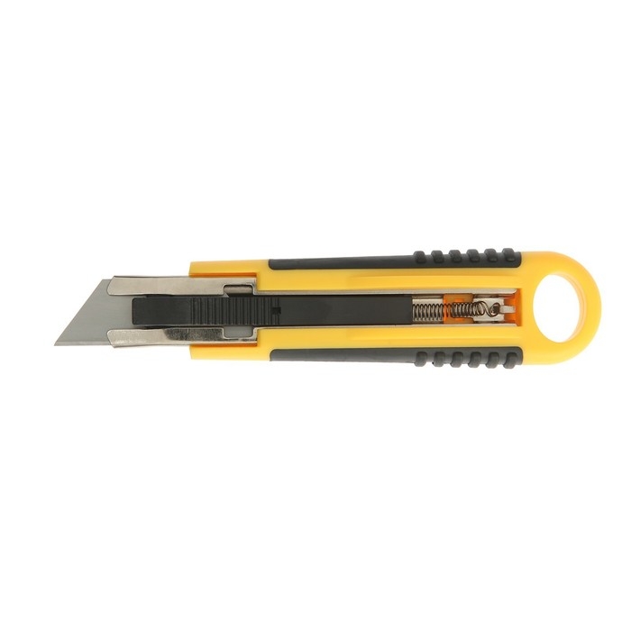 Нож ТУНДРА, 2К корпус, металлическая направляющая, автовозврат, 18 мм Нож ТУНДРА, 2К корпус, металлическая направляющая, автовозврат, 18 мм