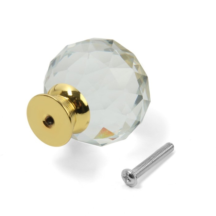 Ручка кнопка Cappio Ручка кнопка Cappio "Алмаз", стеклянная, d=40 мм