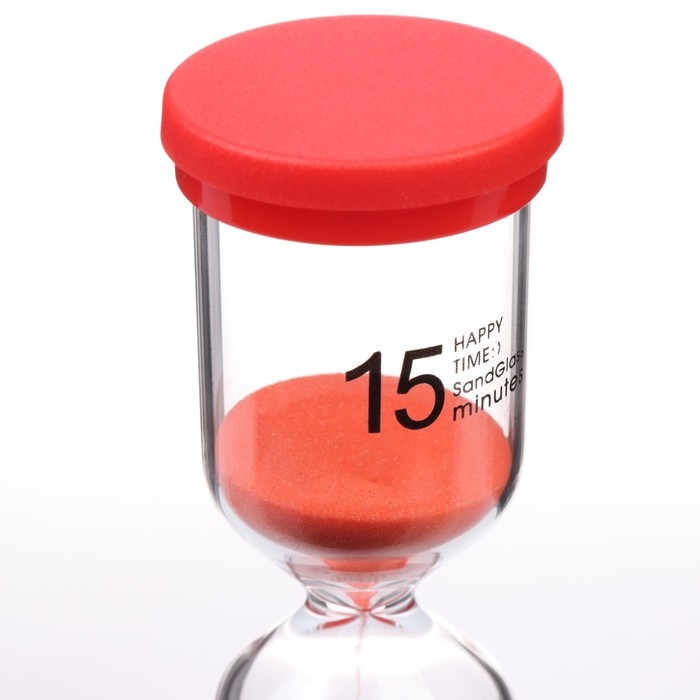 Песочные часы Happy time, на 15 минут, 4 х 11 см Песочные часы Happy time, на 15 минут, 4 х 11 см