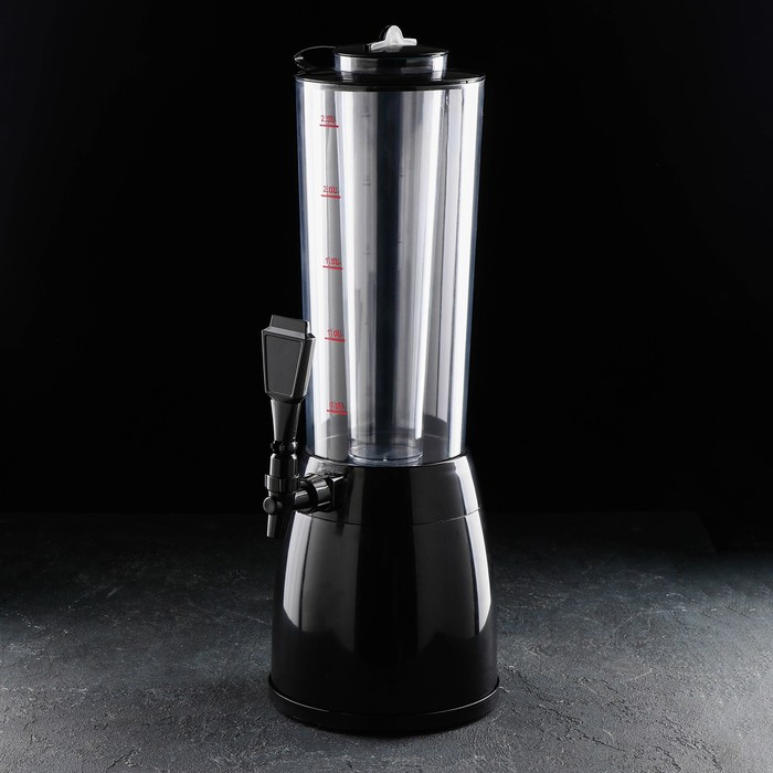 Башня пивная с ёмкостью для льда «Меркурий», 2,5 л, цвет чёрный Башня пивная с ёмкостью для льда «Меркурий», 2,5 л, цвет чёрный