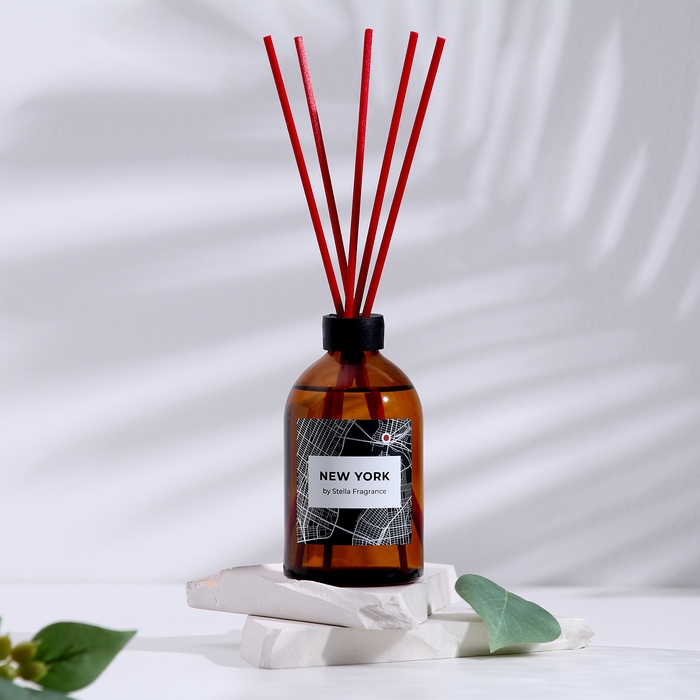 Диффузор ароматический, Диффузор ароматический, "NEW YORK", кедр, мята, 100мл