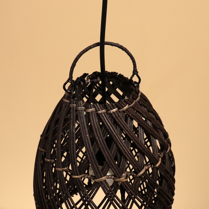 Светильник потолочный из ротанга Светильник потолочный из ротанга "Пати" 1х120Вт, Е27, 20х20х28 см