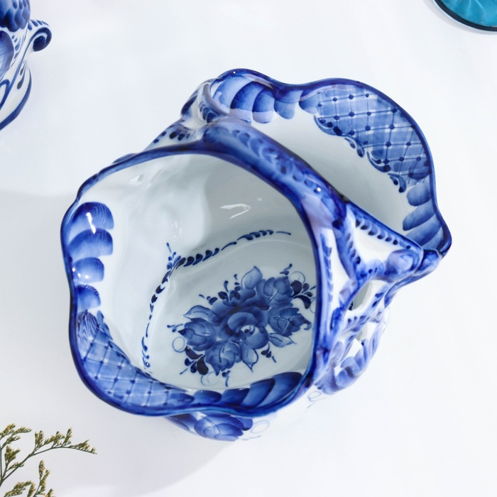 Конфетница «Весна», 21×13×18 см, гжель