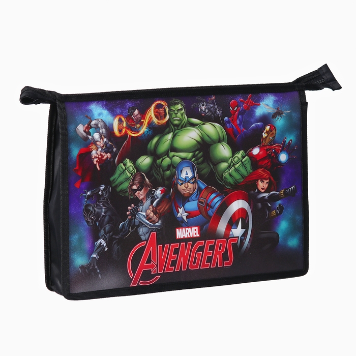 Папка д/тетрадей А4 молния сверху пластик ПМ-А4-29, Мстители Папка д/тетрадей А4 молния сверху пластик ПМ-А4-29, Мстители