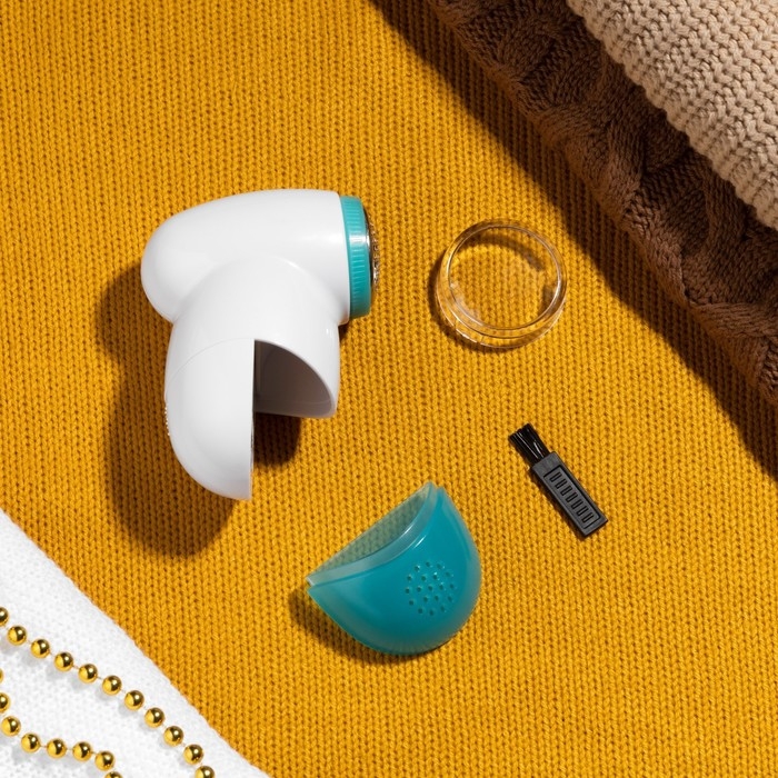 Машинка для удаления катышков Luazon LUK-02, 2хАА (не в комплекте), голубая, Машинка для удаления катышков Luazon LUK-02, 2хАА (не в комплекте), голубая,