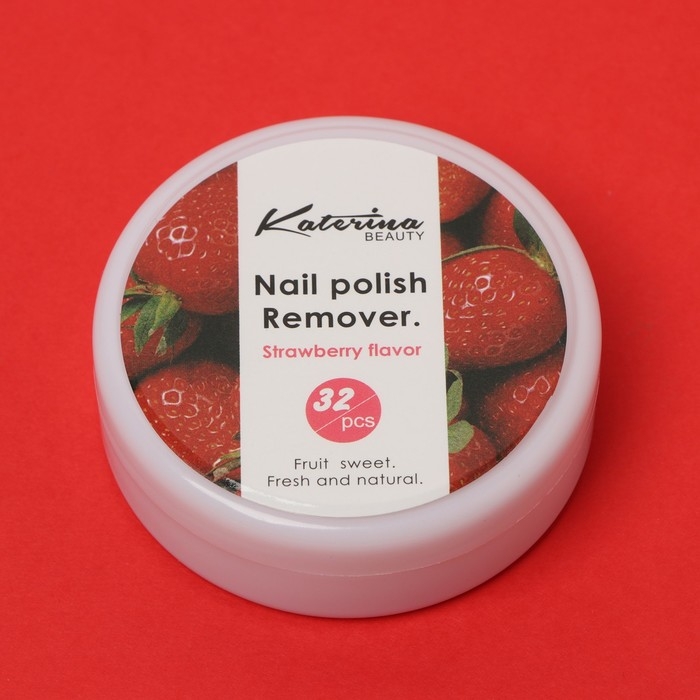 Салфетки для снятия лака, гель-лака, аромат клубники, 32 шт Салфетки для снятия лака, гель-лака, аромат клубники, 32 шт