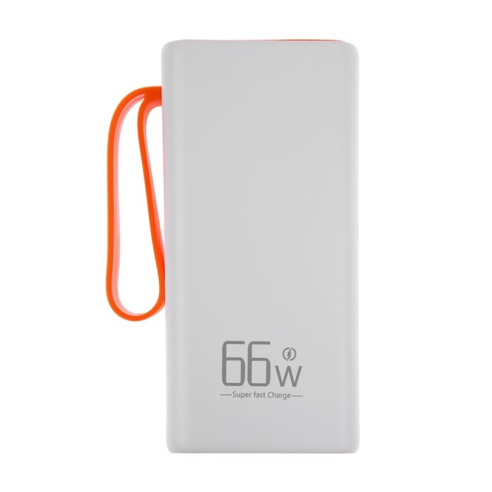 Внешний аккумулятор YM-653, 30000 мАч, 66 W, 4USB, 3Type-C, фонарь, быстрая зарядка, белый Внешний аккумулятор YM-653, 30000 мАч, 66 W, 4USB, 3Type-C, фонарь, быстрая зарядка, белый