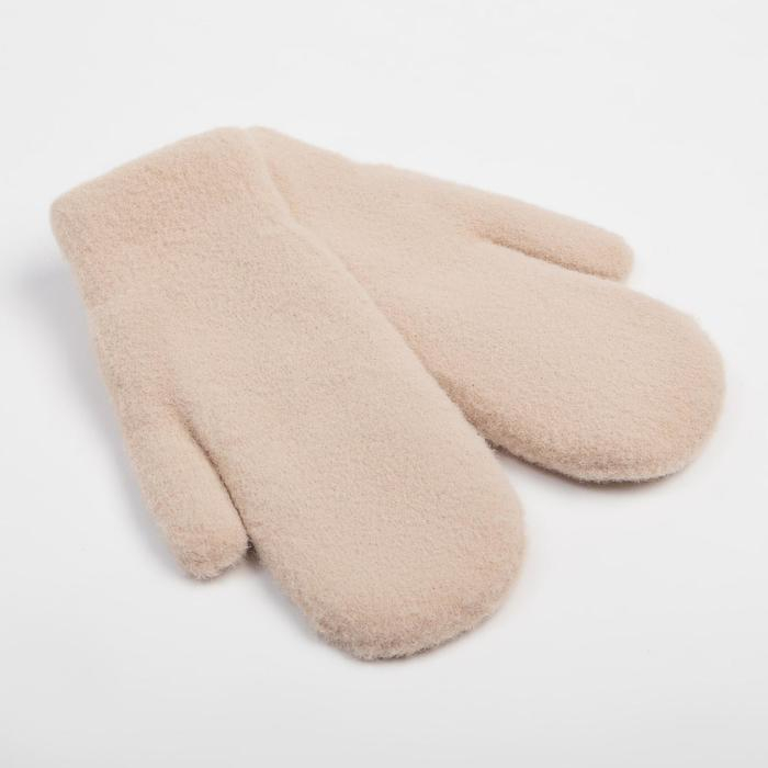 Варежки женские MINAKU  Варежки женские MINAKU "Мягкость", р-р 23 см, цв. бежевый