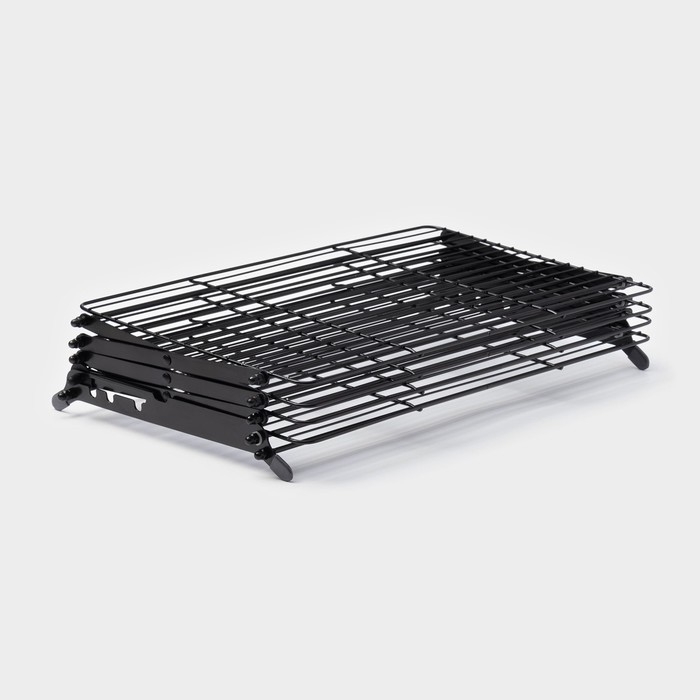 Решетка для глазирования и остывания кондитерских изделий 4-ярусная 43,5х25,5х8 см Решетка для глазирования и остывания кондитерских изделий 4-ярусная 43,5х25,5х8 см