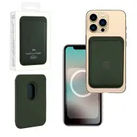 Чехол FineWoven Wallet Evergreen iPh 12 - 16 Pro Max (Анимация NFC Clear) с лого