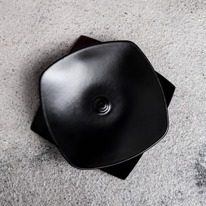 Подсвечник  Подсвечник "Кварта Н" металл на 1 свечу,  9,5х3 см, черный