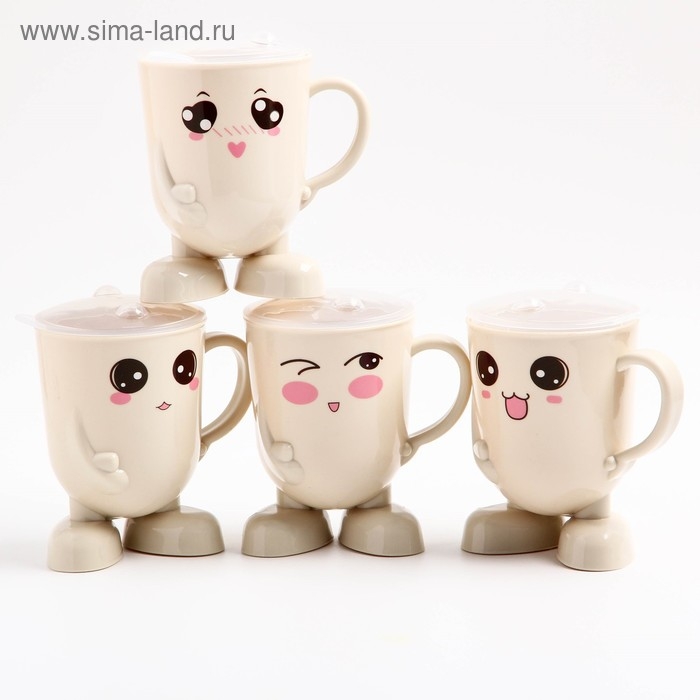 Кружка детская с крышкой, 270 мл., цвет и рисунок МИКС Кружка детская с крышкой, 270 мл., цвет и рисунок МИКС