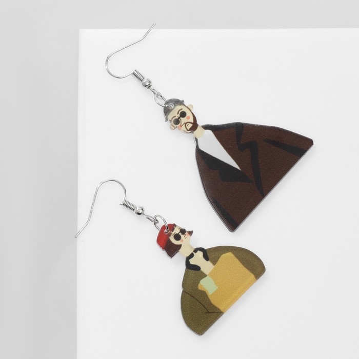 Серьги акрил «Леон», цветные Серьги акрил «Леон», цветные