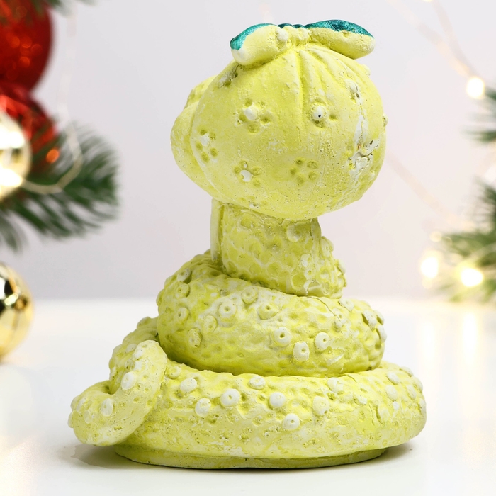 Новый год. Символ 2025. Фигура Новый год. Символ 2025. Фигура "Змея Марфа" лимонная, 8х7х6см