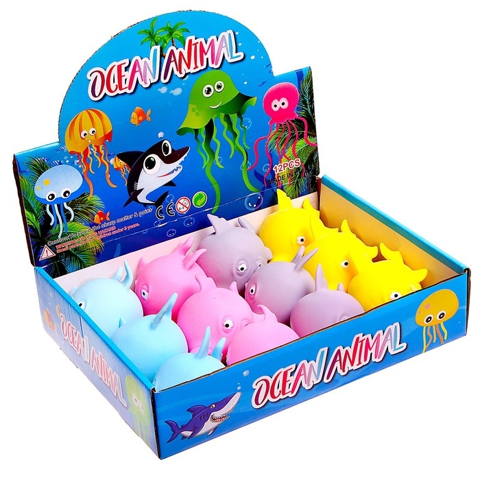 Мялка «Акула» с пастой, цвета МИКС Мялка «Акула» с пастой, цвета МИКС