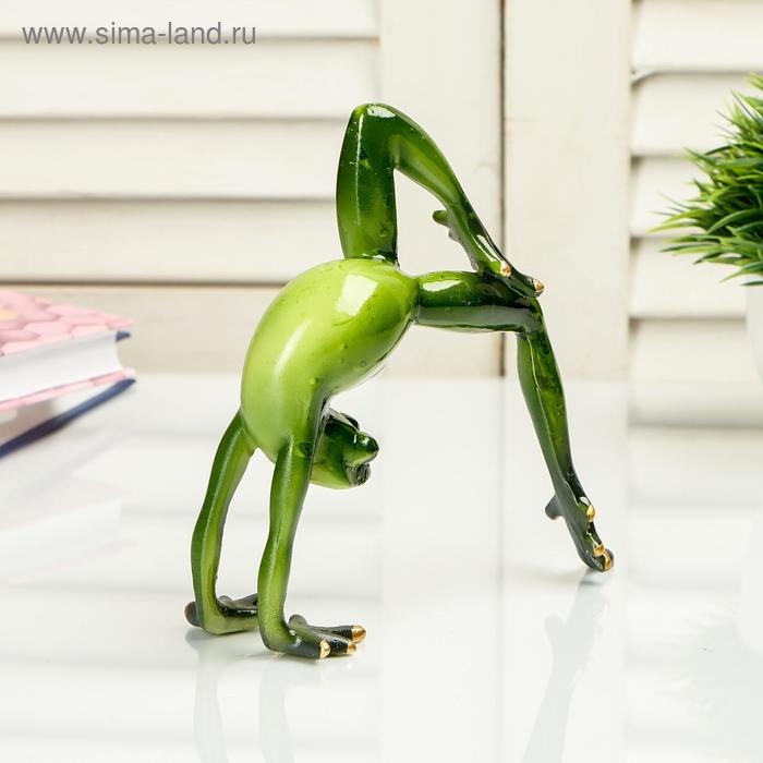Сувенир полистоун  Сувенир полистоун "Лягуха делает мостик" 14х5,5х12,5 см
