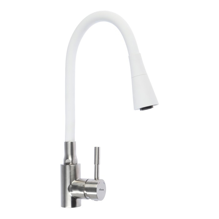 Смеситель для кухни Accoona A9890G-3, однорычажный, гибкий излив, 2 режима, белый Смеситель для кухни Accoona A9890G-3, однорычажный, гибкий излив, 2 режима, белый