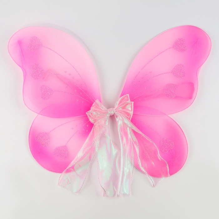 Карнавальный набор «Бабочка» с блёстками: юбка, крылья, цвет розовый Карнавальный набор «Бабочка» с блёстками: юбка, крылья, цвет розовый