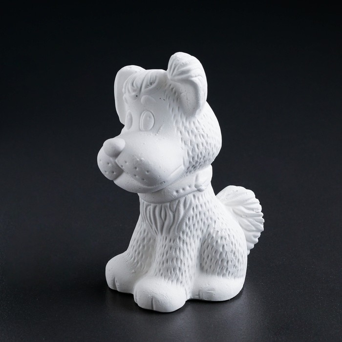 Фигура для раскраски  Фигура для раскраски "Пес сидит" 12х8х8см