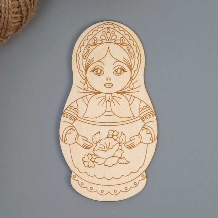 Заготовка для творчества  Заготовка для творчества "Матрешка", с гравировкой