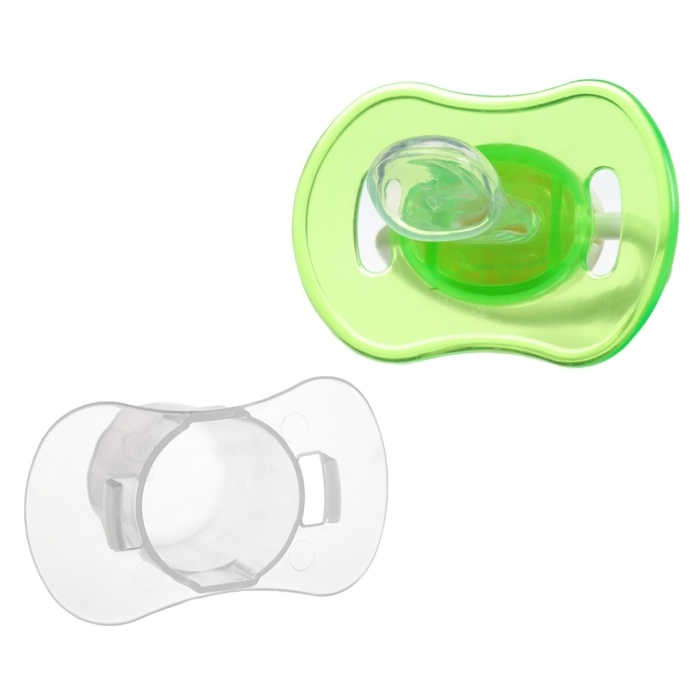Соска - пустышка силиконовая ортодонтическая, от 3 мес., с колпачком, в контейнере, цвет желтый/зеленый Соска - пустышка силиконовая ортодонтическая, от 3 мес., с колпачком, в контейнере, цвет желтый/зеленый
