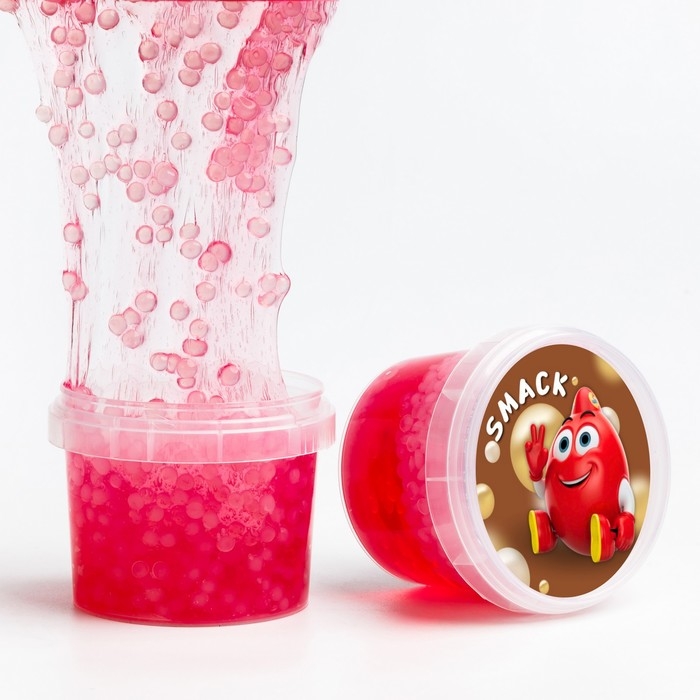 Слайм «Стекло», Smaсk с шариками, розовый, 90 г Слайм «Стекло», Smaсk с шариками, розовый, 90 г
