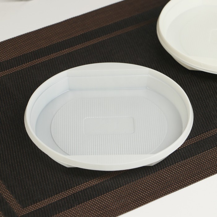 Набор пластиковой одноразовой посуды на 6 персон «Шашлычный №3», цвет белый Набор пластиковой одноразовой посуды на 6 персон «Шашлычный №3», цвет белый