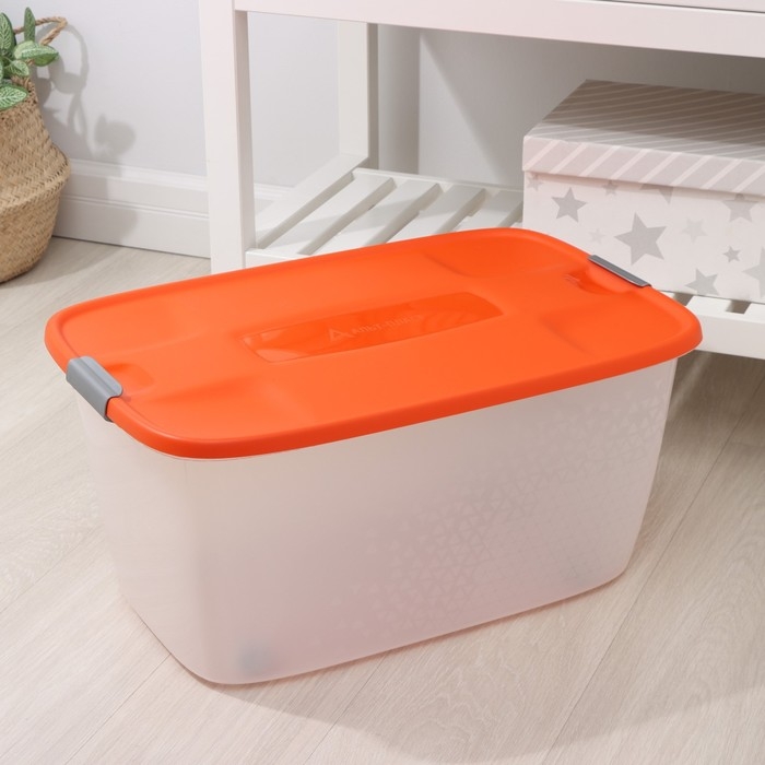 Бокс универсальный, на колёсиках, 46 л, 60×40×29 см, цвет МИКС Бокс универсальный, на колёсиках, 46 л, 60×40×29 см, цвет МИКС