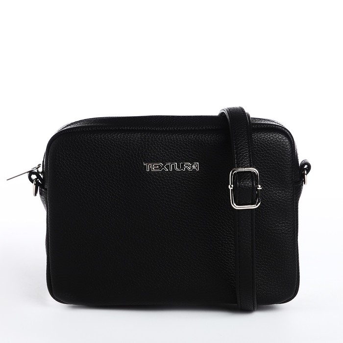 Сумка женская через плечо TEXTURA, маленький размер, цвет чёрный Сумка женская через плечо TEXTURA, маленький размер, цвет чёрный