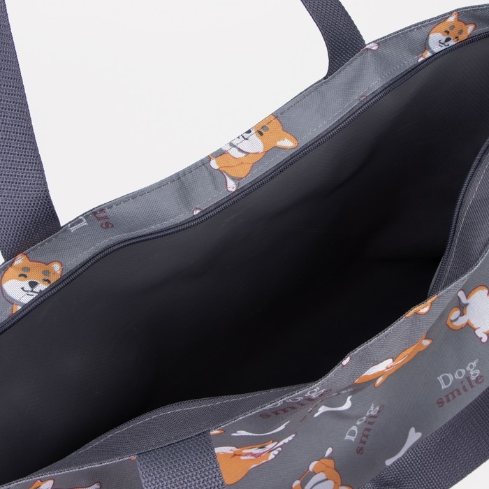 Сумка пляжная на молнии, цвет серый Сумка пляжная на молнии, цвет серый