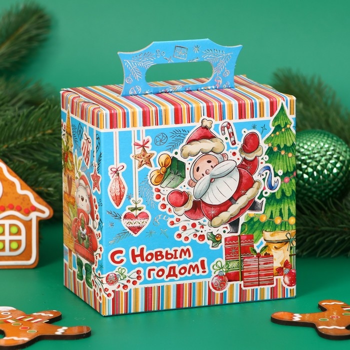 Новый год. Новогодний подарок Новый год. Новогодний подарок "Новогодняя акварель" Санта, голубая, 240 г