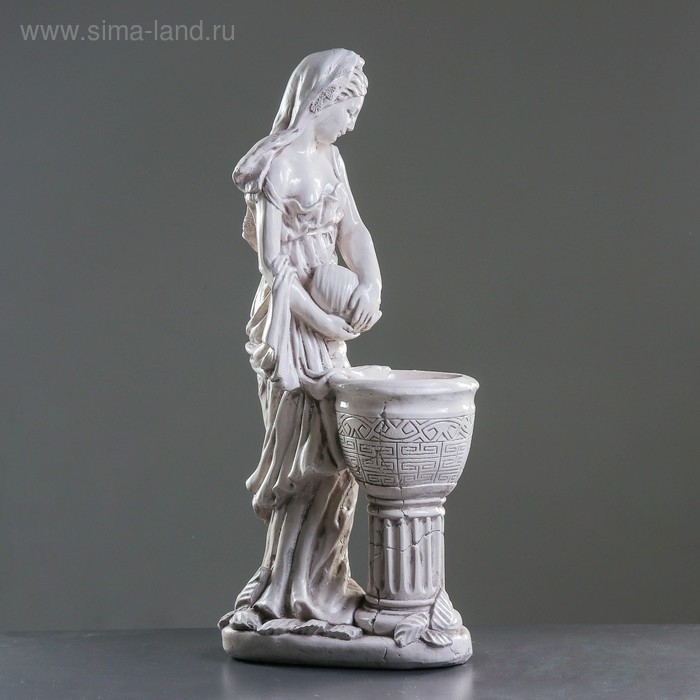 Фигура с кашпо  Фигура с кашпо "Офелия с кувшином" состаренный, 1,4л / 40х82х25см