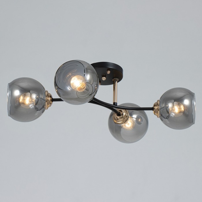 Люстра Люстра "Брианна" 4хЕ27 40Вт чёрно-золотой 56х40х27 см BayerLux