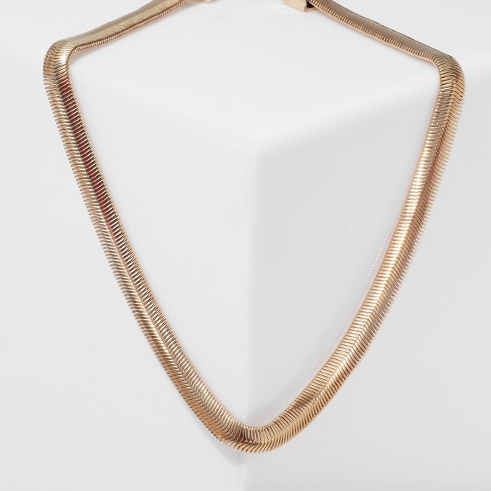 Колье «Цепь» стерео, одинарная, цвет золото, 40 см Колье «Цепь» стерео, одинарная, цвет золото, 40 см