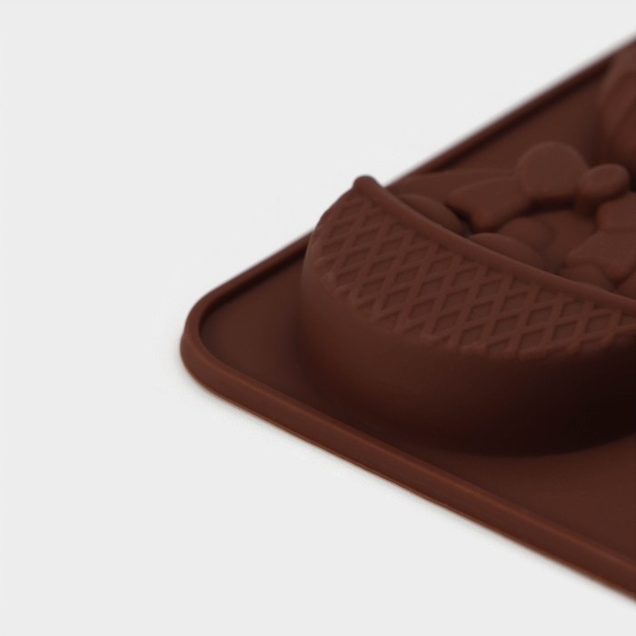 Форма для шоколада Доляна «Пасха», силикон, 18,8×10×1,5 см, 8 ячеек, цвет коричневый Форма для шоколада Доляна «Пасха», силикон, 18,8×10×1,5 см, 8 ячеек, цвет коричневый