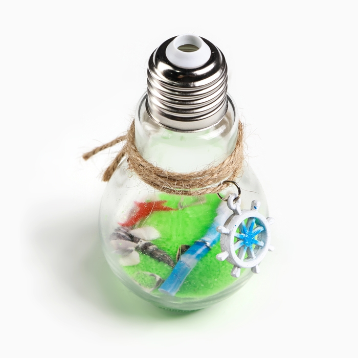 Сувенир в бутылке-лампочке Сувенир в бутылке-лампочке "Ракушки" 11*6*6см, микс