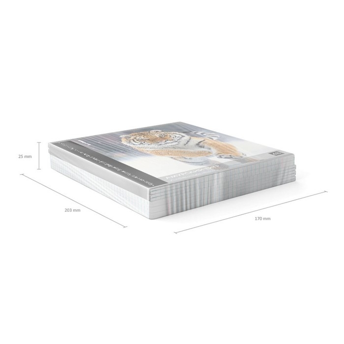 Тетрадь 48 листов в клетку, ErichKrause Тетрадь 48 листов в клетку, ErichKrause "Красная книга России. Звери.", обложка мелованный картон, глянцевая ламинация, блок офсет 100% белизна, МИКС