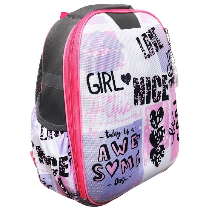 Рюкзак каркасный школьный, 37 х 28 х 19 см, Calligrata Вольт "Nice"