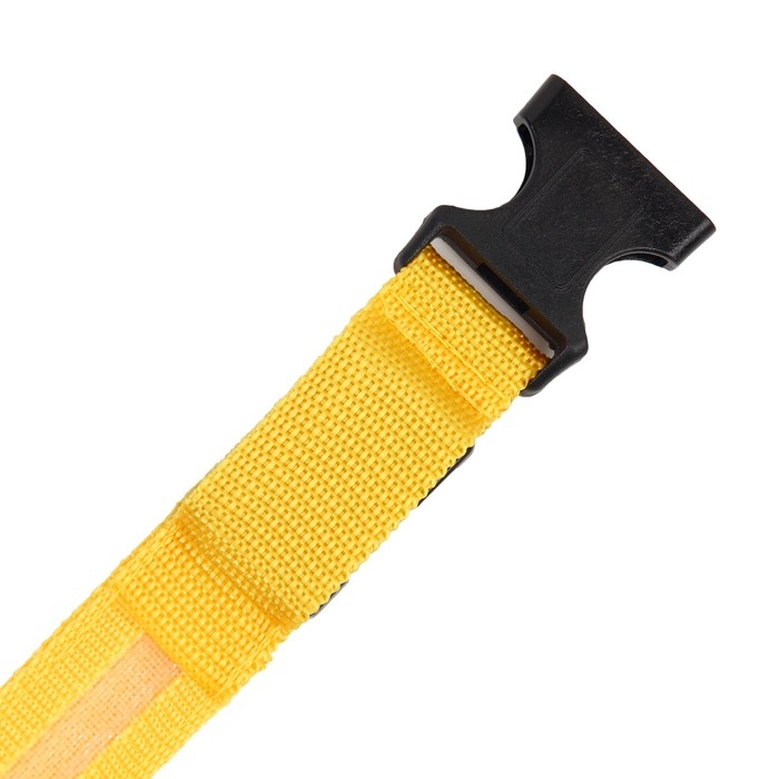 Ошейник с подсветкой размер XL,ОШ 52-60 х 2,5 см, 3 режима свечения жёлтый Ошейник с подсветкой размер XL,ОШ 52-60 х 2,5 см, 3 режима свечения жёлтый