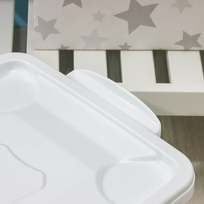 Контейнер для хранения с крышкой «Венеция», 35 л, 50,5×31×30 см, на колёсиках, цвет белый Контейнер для хранения с крышкой «Венеция», 35 л, 50,5×31×30 см, на колёсиках, цвет белый