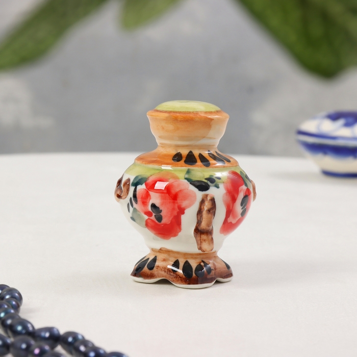 Сувенир «Самовар малый», 8.5 х 4 см, гжель, цвет Сувенир «Самовар малый», 8.5 х 4 см, гжель, цвет