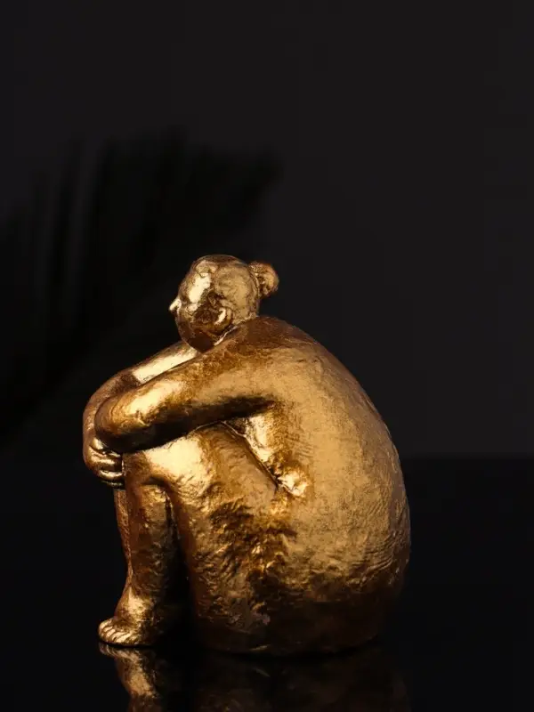 Фигура "Дама" 9х8х8 см, бронза