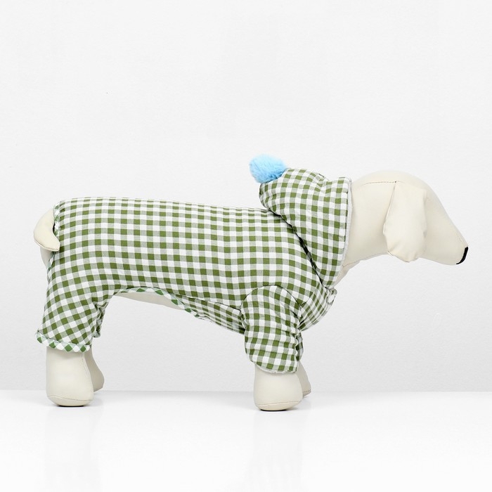 Комбинезон Комбинезон "Пудра", размер XL (ДС 37 см, ОШ 41 см, ОГ 55 см) бежевый/зелёный