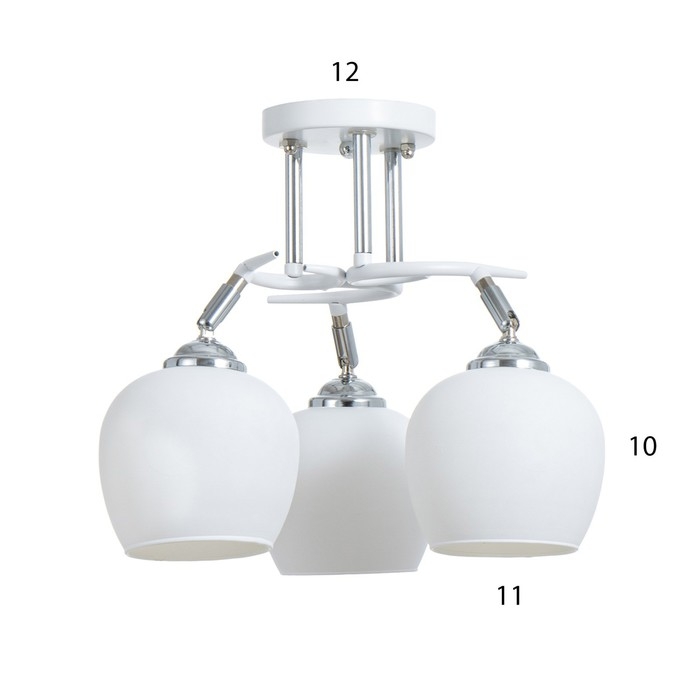 Люстра Люстра "Ава" 3хЕ27 40Вт бело-хромовый 50х50х27 см BayerLux