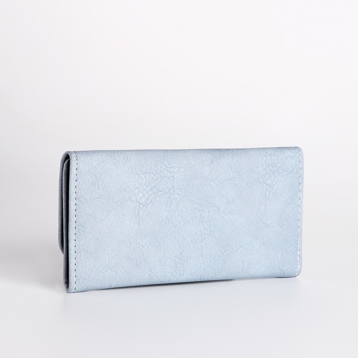 Кошелёк женский на кнопке, цвет голубой Кошелёк женский на кнопке, цвет голубой