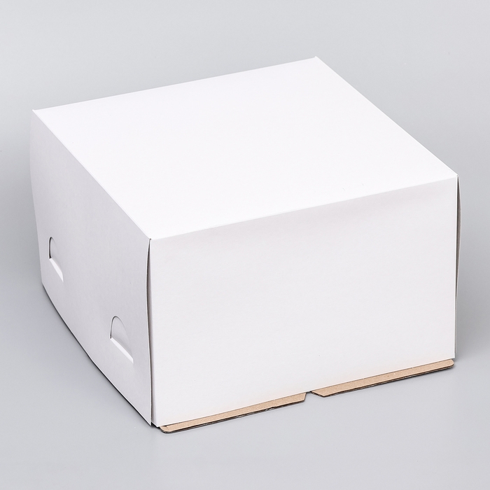Коробка под торт, белая, 30 х 30 х 19 см