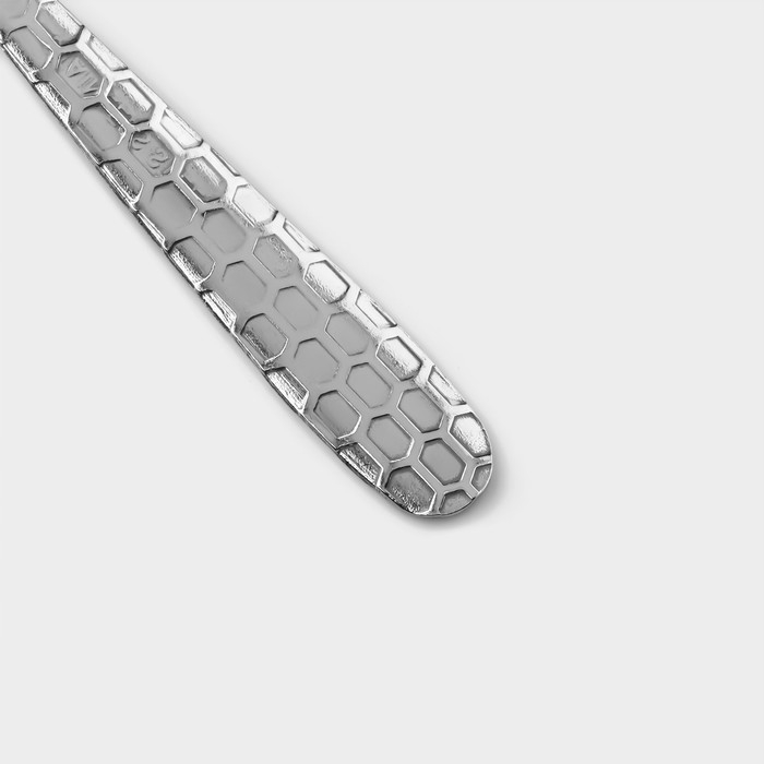 Набор ложек чайных из нержавеющей стали Доляна «Соты», длина 15 см, 6 шт, цвет серебряный Набор ложек чайных из нержавеющей стали Доляна «Соты», длина 15 см, 6 шт, цвет серебряный