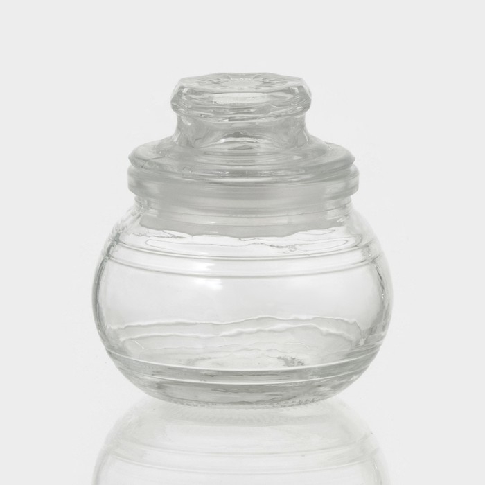 Банка стеклянная для сыпучих продуктов «Бочка», 130 мл, 8×8,8 см Банка стеклянная для сыпучих продуктов «Бочка», 130 мл, 8×8,8 см