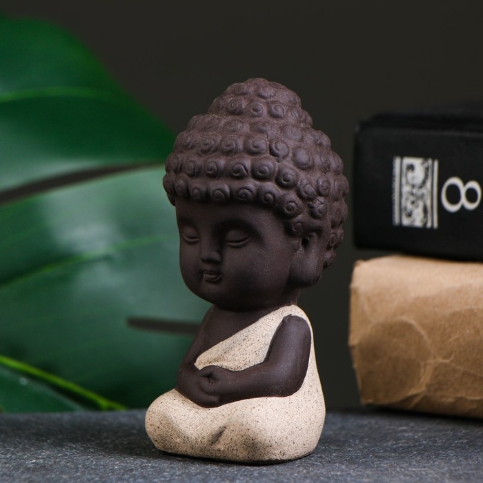 Фигурка Фигурка "Кудрявый Будда" 5х9см микс