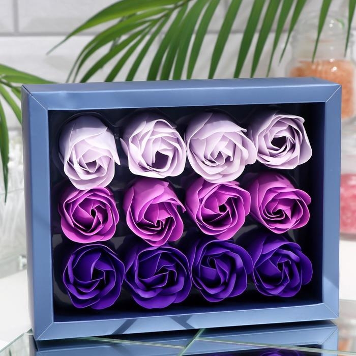 Мыльные розочки, цветные оттенки, набор 12 шт. Мыльные розочки, цветные оттенки, набор 12 шт.